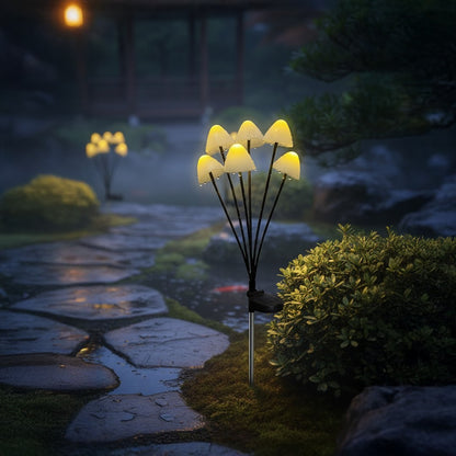 Mushrooms Solar Lamp 3000K Ip44 Green + White