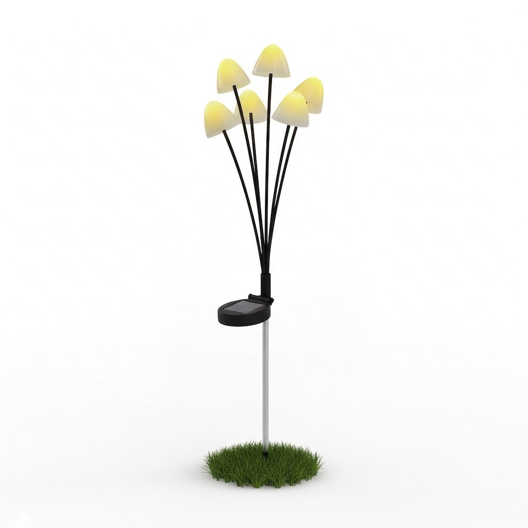Mushrooms Solar Lamp 3000K Ip44 Green + White