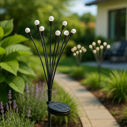 Solar Lamp Multi 8 3000K Ip44 2 Pcs Black