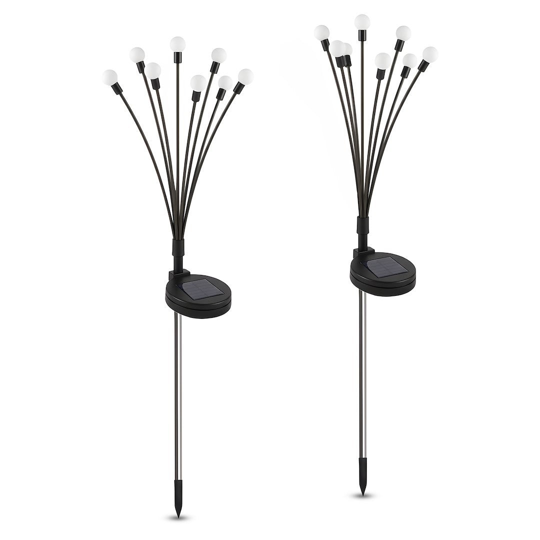 Solar Lamp Multi 8 3000K Ip44 2 Pcs Black