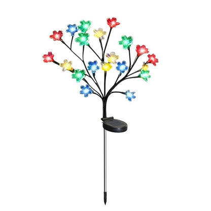 Solar Tree Lamp 84Cm Rgb+3000K Ip44 Black + Transparent