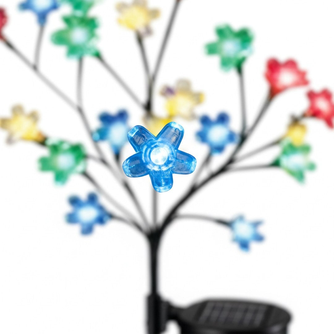 Solar Tree Lamp 84Cm Rgb+3000K Ip44 Black + Transparent