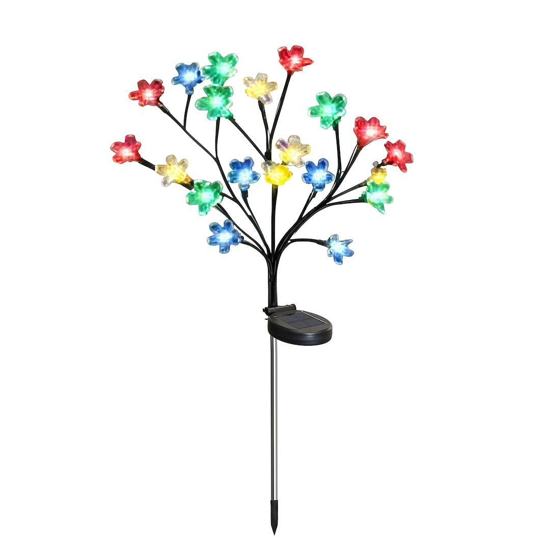 Solar Tree Lamp 84Cm Rgb+3000K Ip44 Black + Transparent