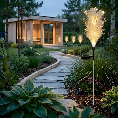 Fiber Solar Lamp 3000K Ip44 White + Green