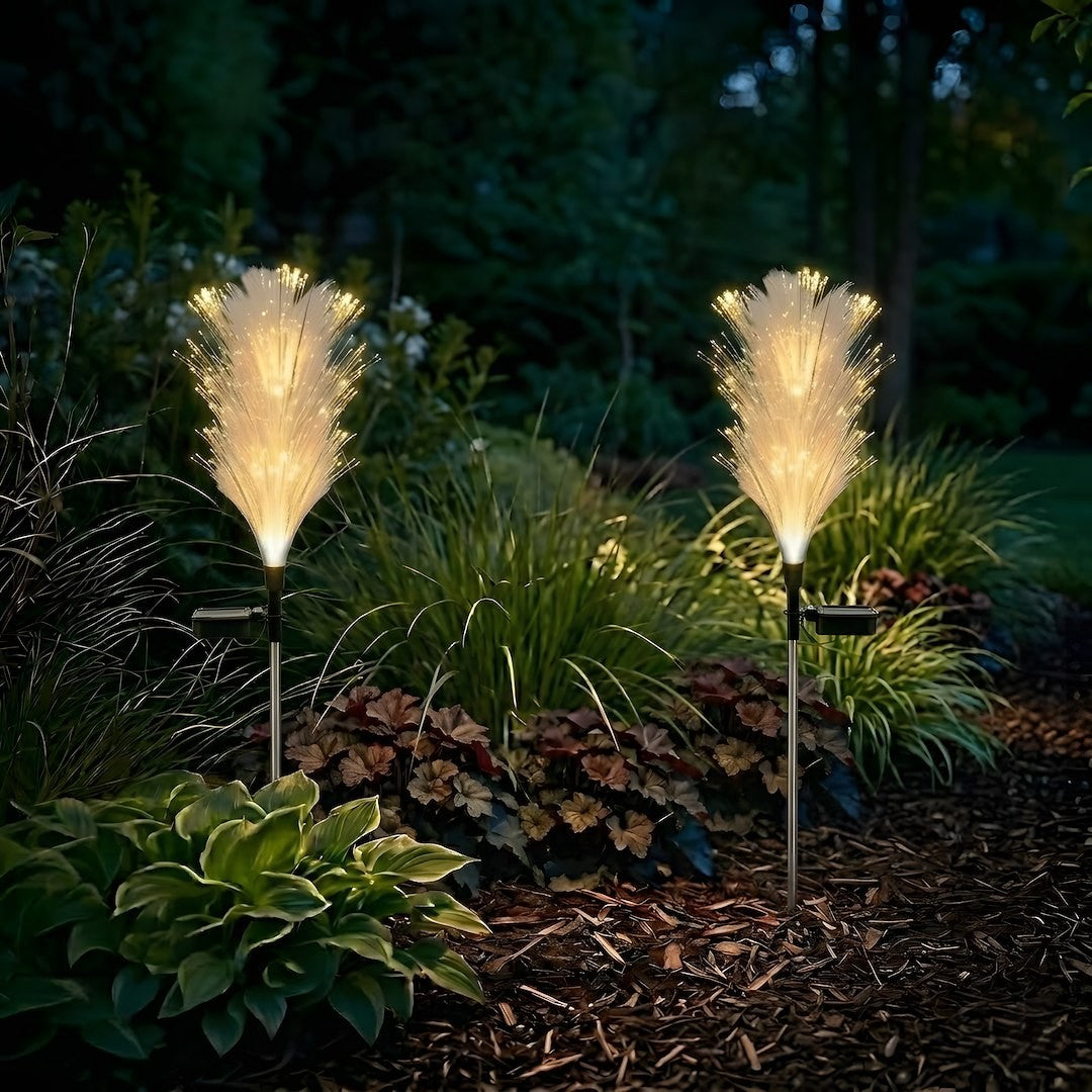 Fiber Solar Lamp 3000K Ip44 White + Green