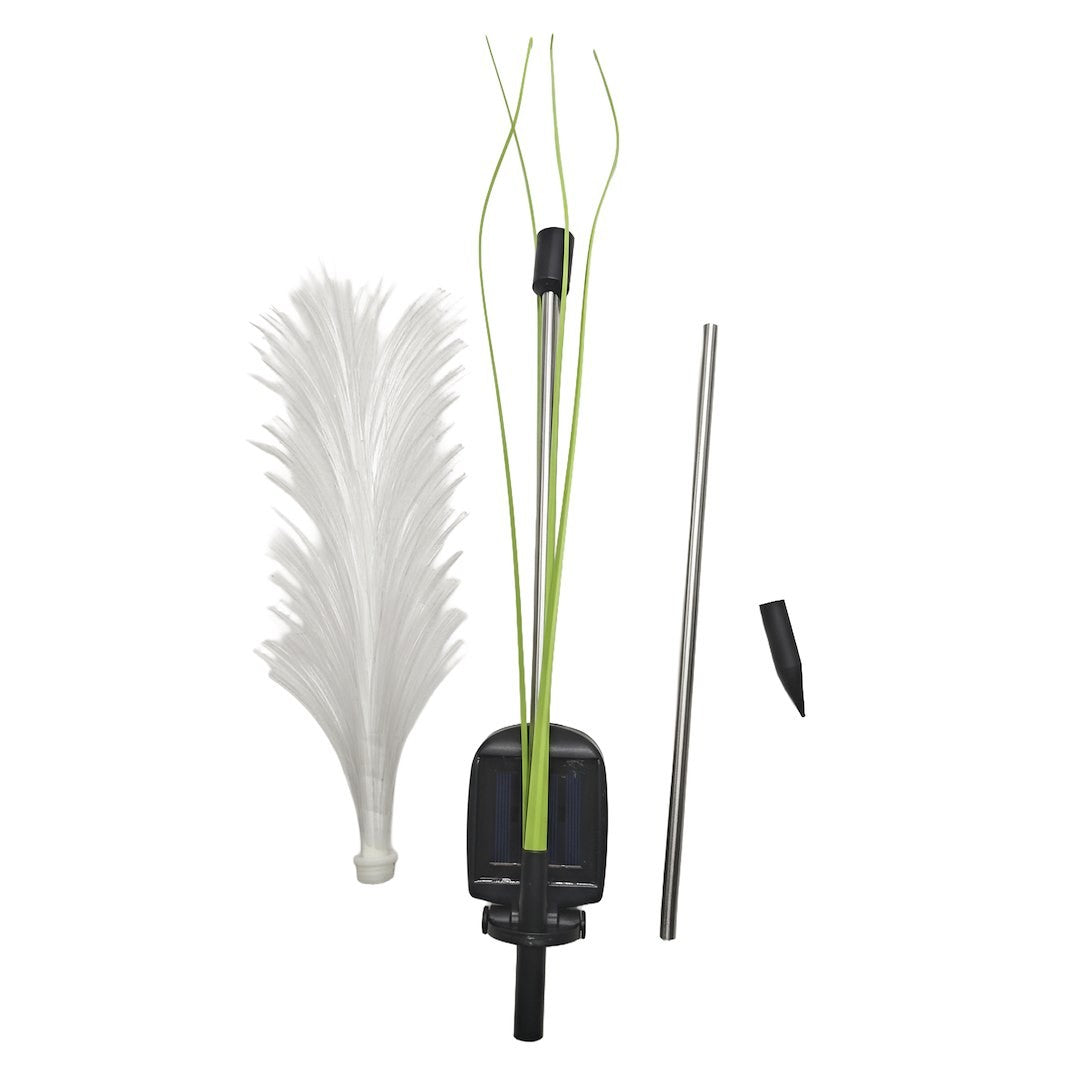 Fiber Solar Lamp 3000K Ip44 White + Green