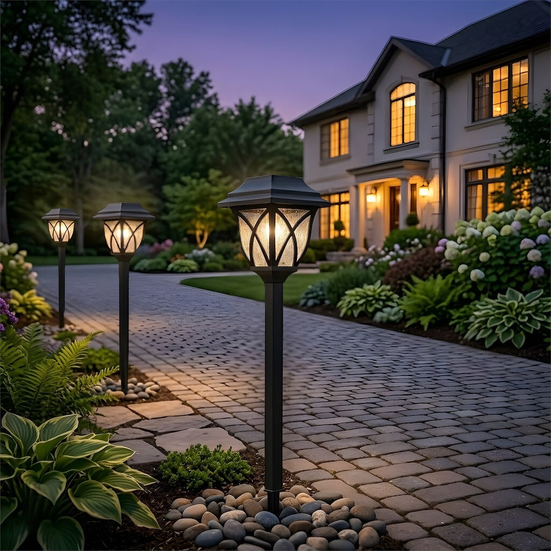 Solar Lawn Lamp 3000K Ip44 Black
