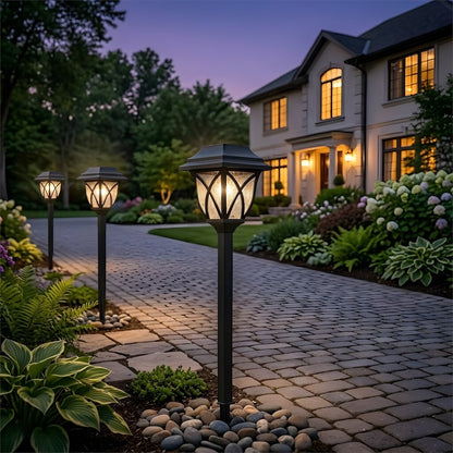 Solar Lawn Lamp 3000K Ip44 Black