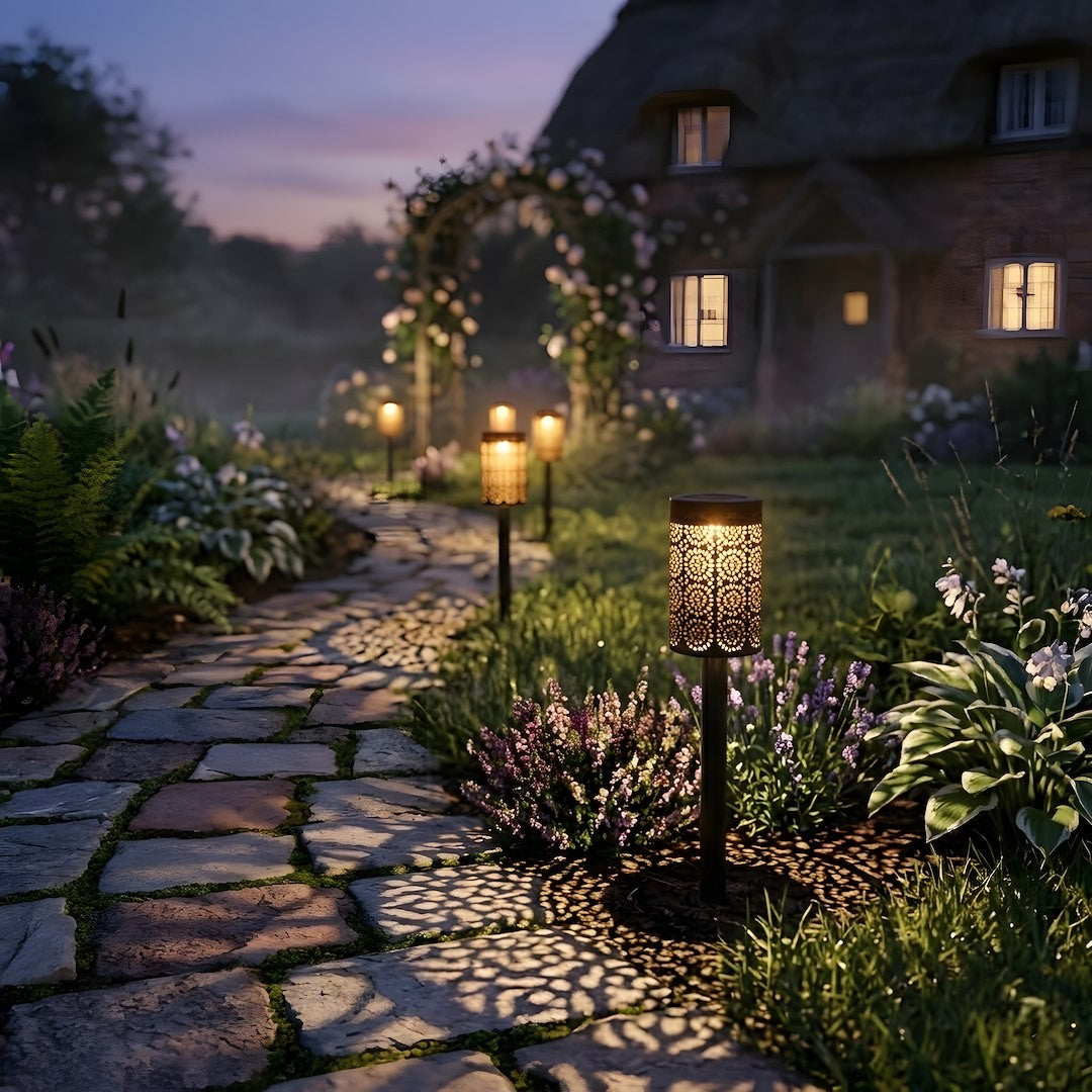 Solar Lamp Decor 3000K Ip44 4Pcs Black