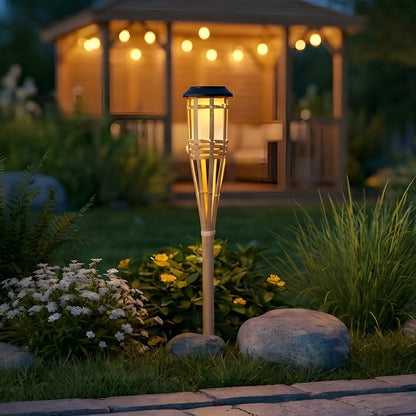 Bamboo Solar Lamp 1800K Ip44 Bamboo