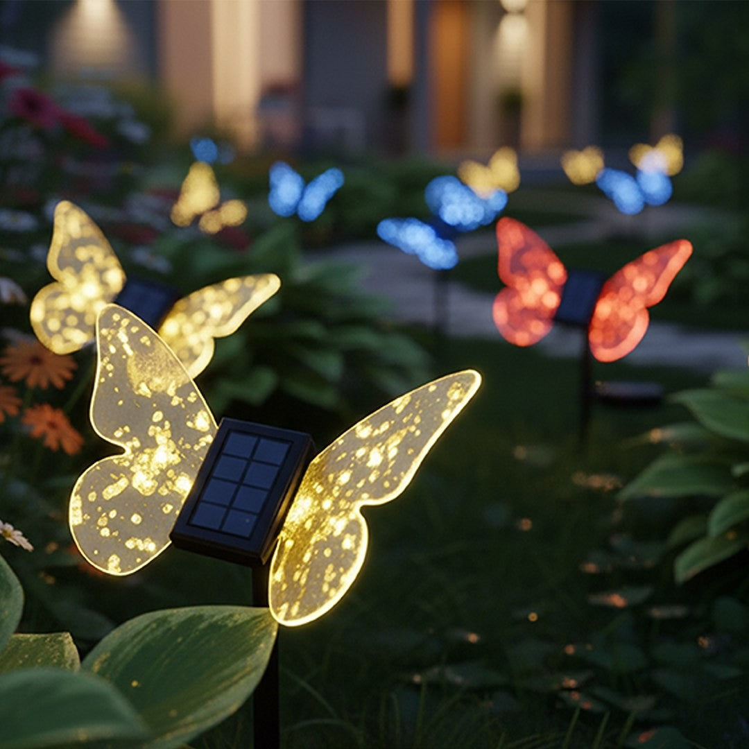 Butterfly Rgb Solar Lamp Ip44 Multicolour