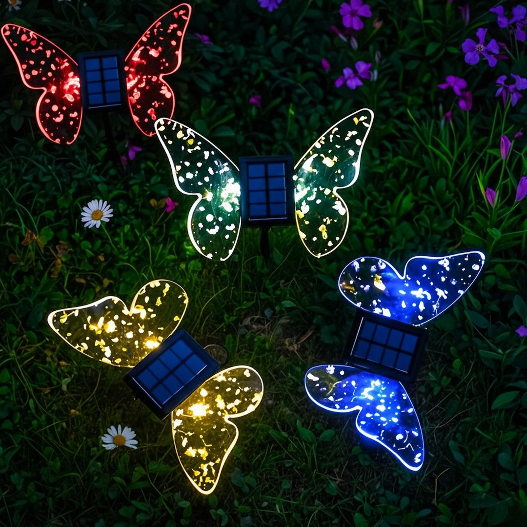 Butterfly Rgb Solar Lamp Ip44 Multicolour