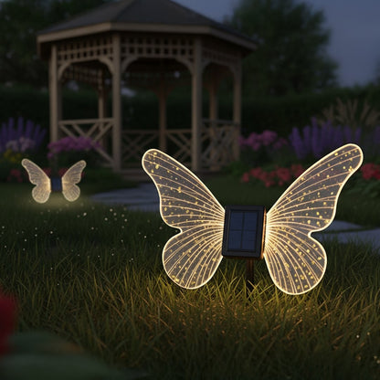 Butterfly Solar Lamp 3000K Ip44 Transparent