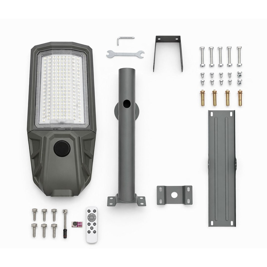 Kobra Ii Solar Lamp 400W 2400Lm 4000K Ip65 Grey