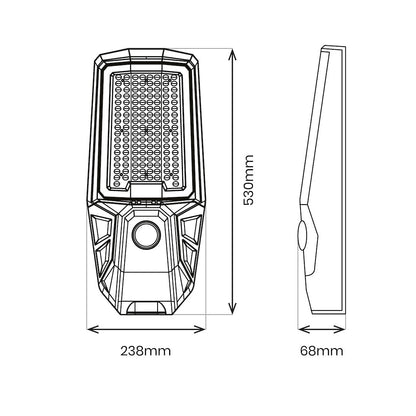 Kobra Ii Solar Lamp 400W 2400Lm 4000K Ip65 Grey