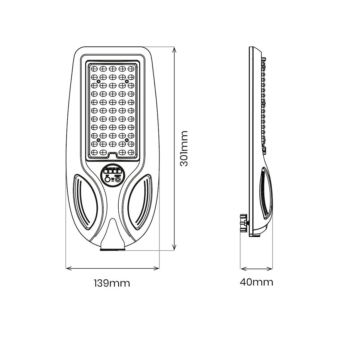 Venice Solar Lamp 50W 450Lm 4000K Ip65 Black