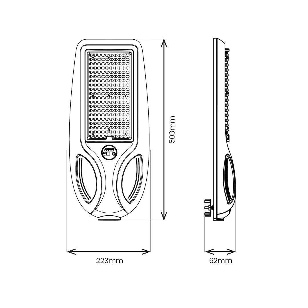 Venice Solar Lamp 100W 750Lm 4000K Ip65 Black