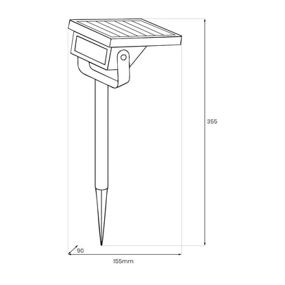 Solar Lamp Point 70Lm 8000K Ip44 Black