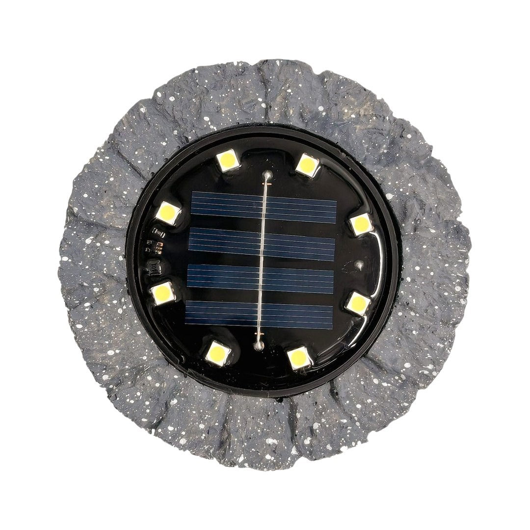 Rock Solar Lamp 3000K Ip44 Grey