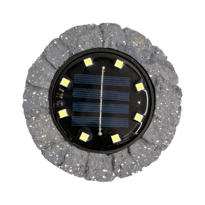 Rock Solar Lamp 3000K Ip44 Grey