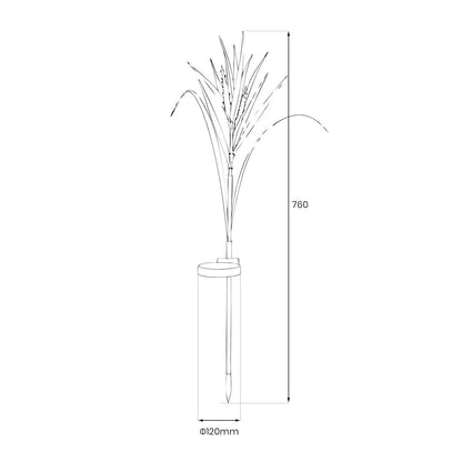 Wheat Solar Lamp 3000K Ip44 Yellow