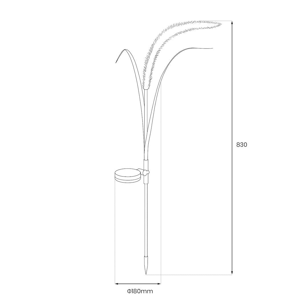 Setaria Solar Lamp 3000K Ip44 Green