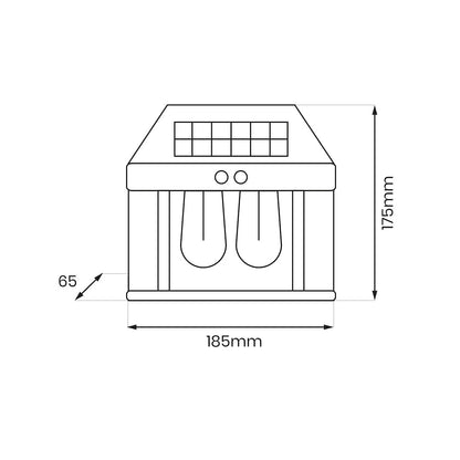 Filo Double Solar Wall Lamp 3000K