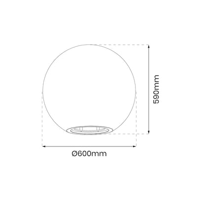 Globo Fi600 Garden Ball + A60 10W RGB Bulb + Remote Control