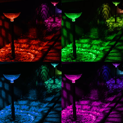 Tom RGB Solar Bollard IP44 2 pcs