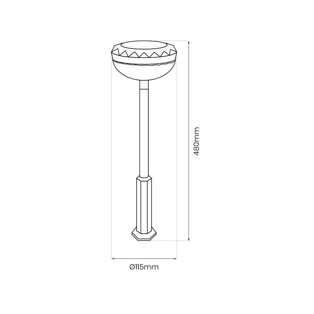 Tom RGB Solar Bollard IP44 2 pcs