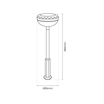 Tom RGB Solar Bollard IP44 2 pcs