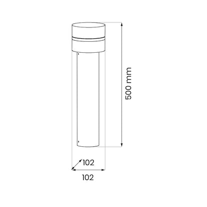 Mia Garden Post 1xE27 IP44 50cm