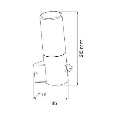 Harlem Garden Wall Lamp 1xE27 IP44 PIR