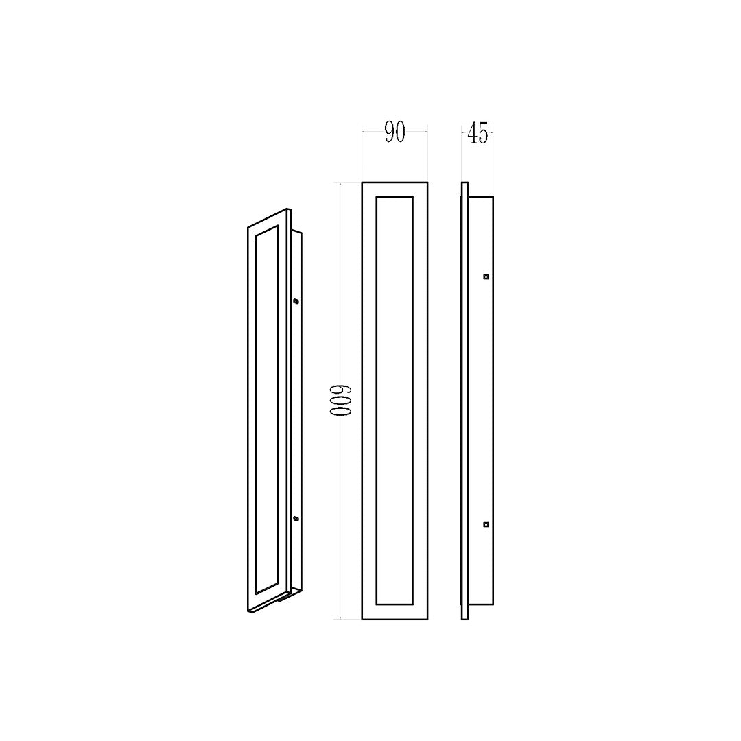 Wow wall lamp 20W 3CCT IP54 60cm