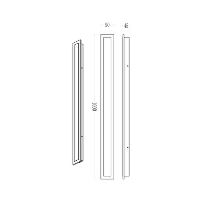 Wow wall lamp 25W 3CCT IP54 100cm
