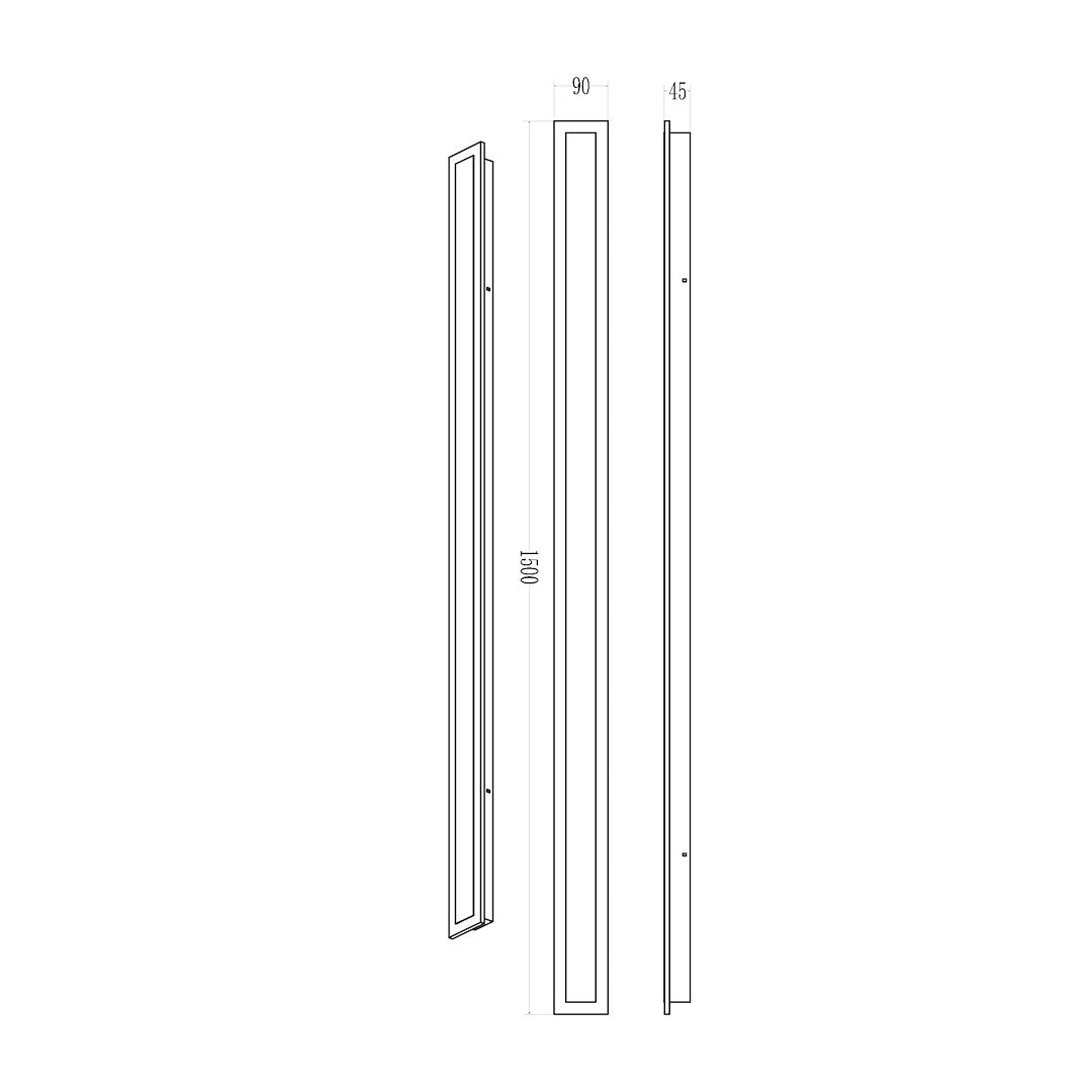 Wow wall lamp 30W 3CCT IP54 150cm