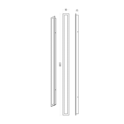 Wow wall lamp 30W 3CCT IP54 150cm