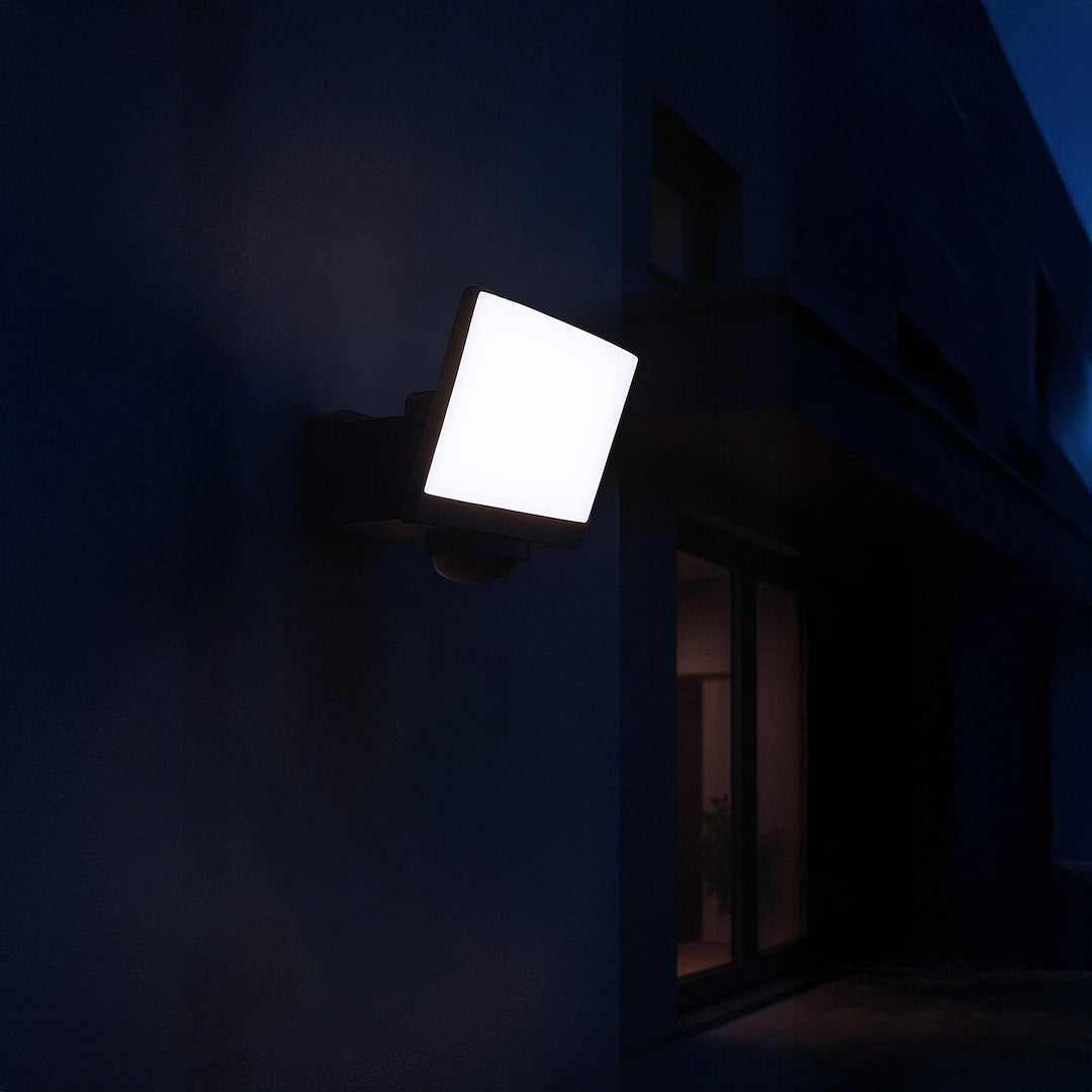Davos LED Floodlight 30W 2000lm 4000K Black Premium PIR