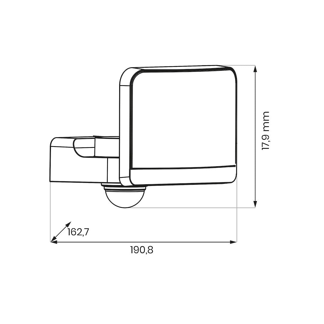Davos LED Floodlight 30W 2000lm 4000K White Premium PIR