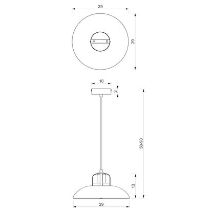 Pendant Lamp Felix White/Gold 1XE27