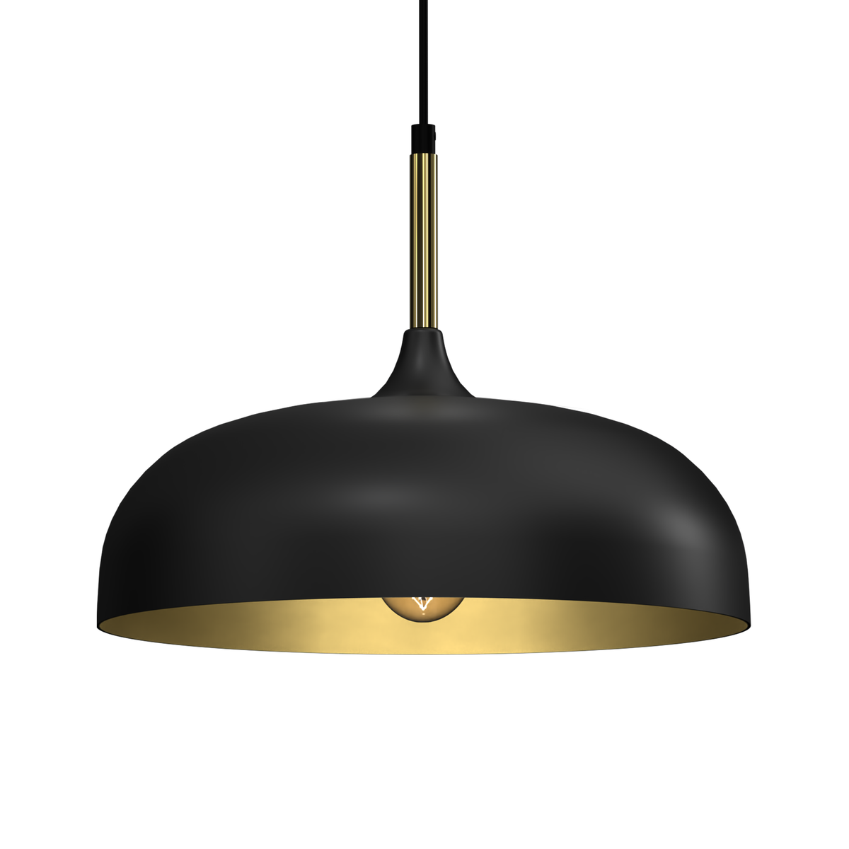 Pendant Lamp Lincoln Black/Gold 1XE27 35cm