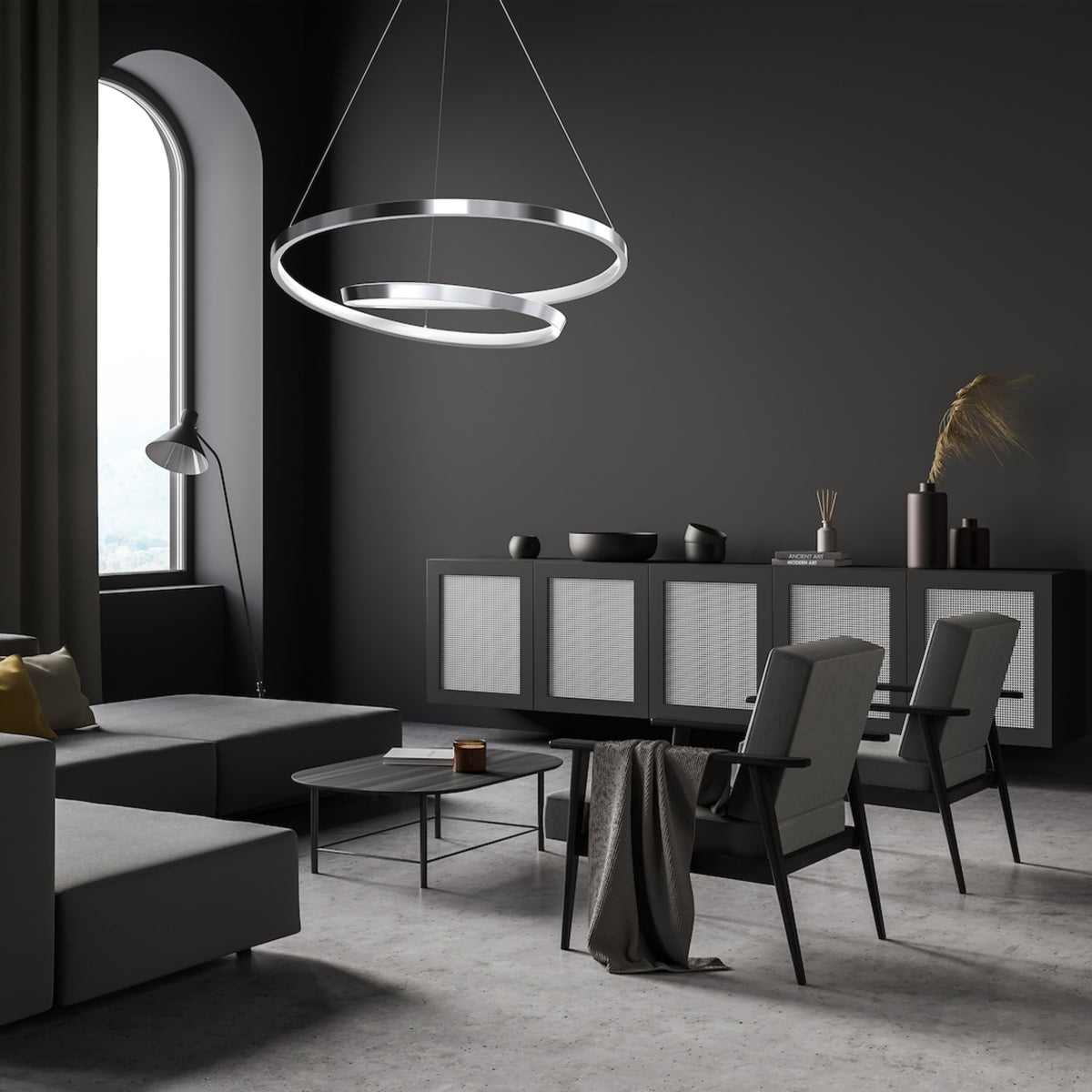 Pendant Lamp Lucero Chrome 48W LED