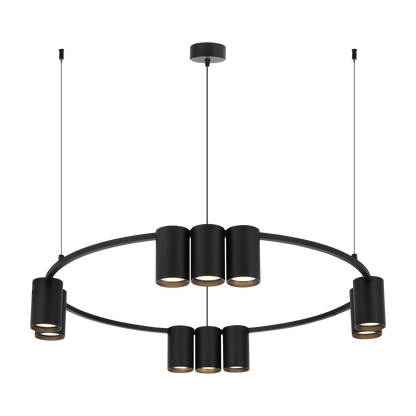 Pendant Light (Circle) Genesis Black 10xGU10