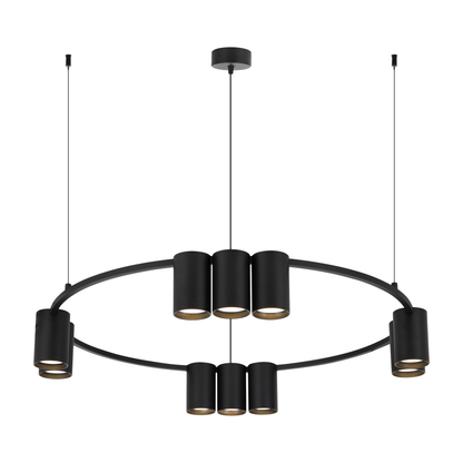 Pendant Light (Circle) Genesis Black 10xGU10