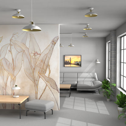 Pendant Lamp Felix White/Gold 1XE27