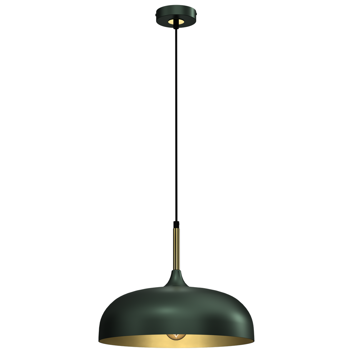 Pendant Lamp Lincoln Green/Gold 1XE27 35cm