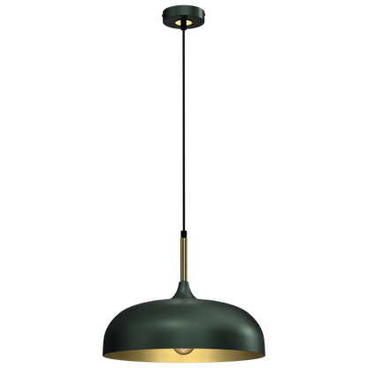 Pendant Lamp Lincoln Green/Gold 1XE27 35cm