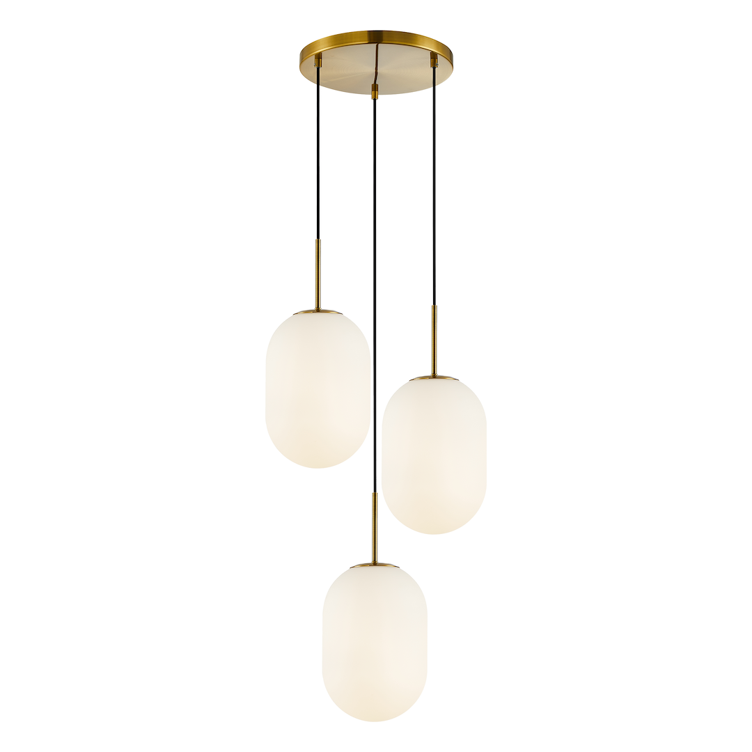 Pendant Light Alias Gold 3xE14 Circle
