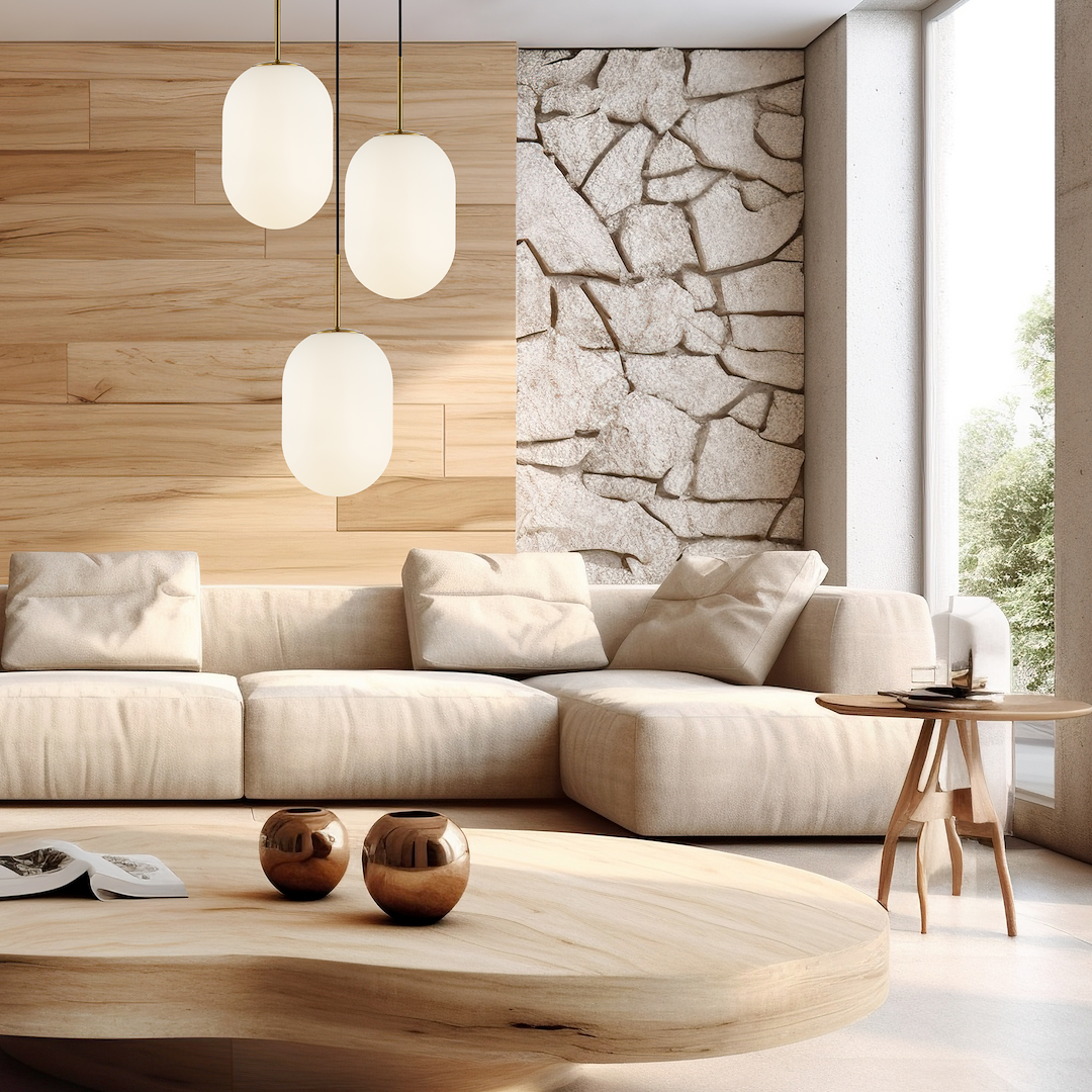 Pendant Light Alias Gold 3xE14 Circle