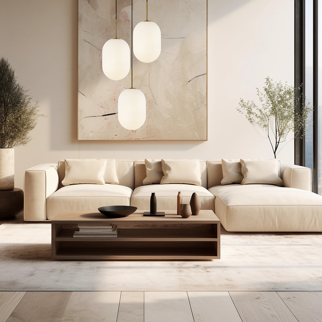 Pendant Light Alias Gold 3xE14 Circle